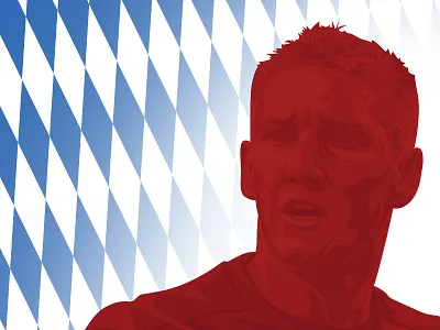 Bastian Schweinsteiger portrait bayern munchen bayern munich football germany illustrator people soccer sports vector