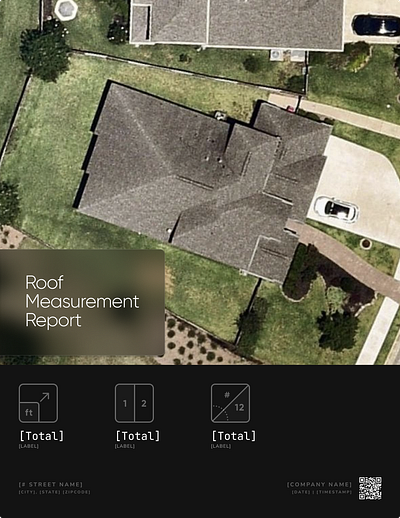 Roof Report Design bid bill of materials branded diagram digital estimate graphic design measurement print report roof white label