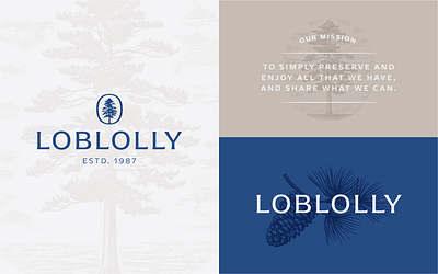 Loblolly Logo Mark Illustrated by Steven Noble artwork branding design engraving etching illustration line art logo scratchboard steven noble woodcut