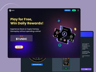 Gaming website design for Crypto blockchain gaming blockchain rewards colorful ui crypto crypto competitions crypto economy crypto gaming crypto gaming platform design crypto landing page defi gaming financial gaming landing page ui ui ux ui web design ux ux design web design web3 entertainment web3 experience