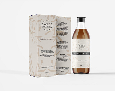 Hair Oil Packaging Design batana beauty product cares hair oil illustration labels oil oil bottle packaging packaging product product labels skincare