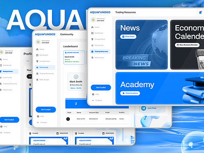 AQUA FUNDED | CFD | Forex Prop firm | Propfirm aqua aqua funded branding cfd dashboard design development figma forex funded funding marketing metatrader payout prop firm propfirm uiux