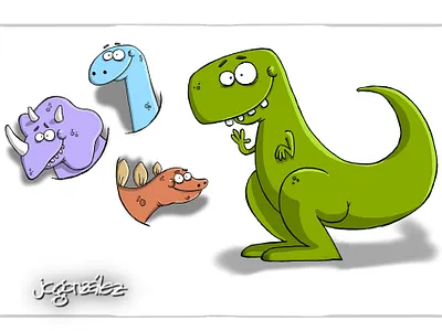 Dino Buddies digital artwork