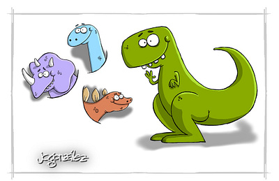 Dino Buddies digital artwork