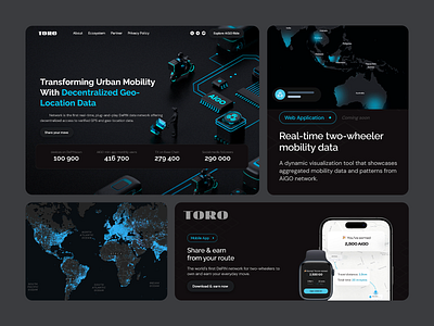 Urban Mobility UX/UI for Decentralized Geo-Location Data blockchain based design blockchain ux cutting edge uxui dashboard design data network interface data visualization decentralized gps tools decentralized mobility ux depin network uxui future mobility design gps data integration location services dashboard plug and play ux urban geolocation ui urban tech uxui ux ui uxui design verified geo data design web3 web3 ui innovation