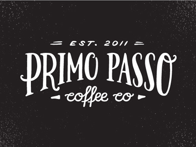 Primo Passo Coffee Co branding coffee diner hand drawn hand lettering handlettering lettering lockup logo mug type typography