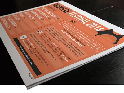Roskilde Festival 2014 Infographic festival info infographic music orange
