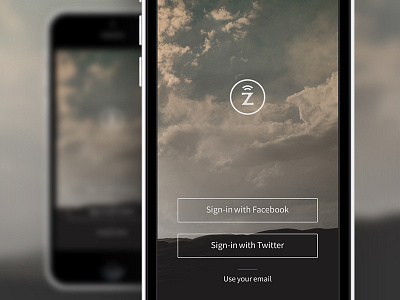 Login Screen app feed feed reader ios iphone login news signin smartphone ui zen