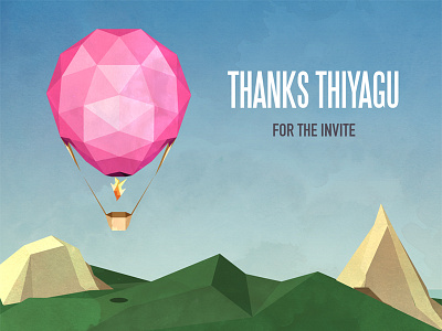 Thanks balloon dribbble low meadow mountain poly rocks thanks thiyagu