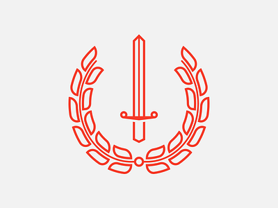 Sword&Laurel laurel leaves sword wreath
