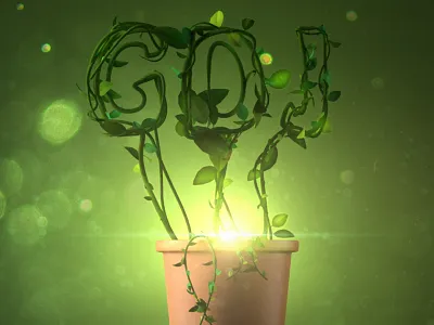 GDJ 3d 4d cinema flare green logo pot