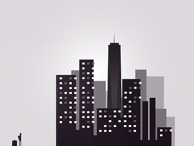 Week 1 in New York adventure blog dark freedom tower grainy illustration journal new york noise pixel story