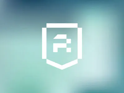 My Personal Logo branding grid letter logo personal r shield