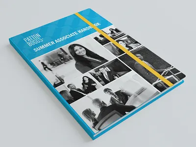 Summer Associate Handbook black and white book franklin gothic demi compressed law firm