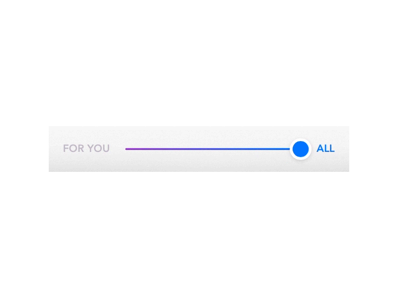 For you avenir blue ios purple slider ui