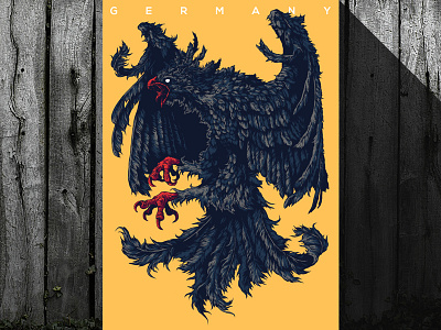 Herbariy / Germany coat of arms eagle feathers further up germany graphic herbariy illustration ivan belikov