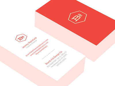 Brand Aid Business Card brand aid branding business card cards logo modern red
