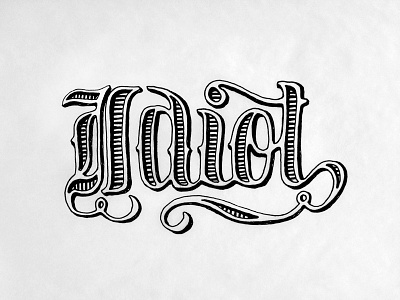 Idiot... black letter hand drawn hand lettering idiot lettering micron pen pen and ink script