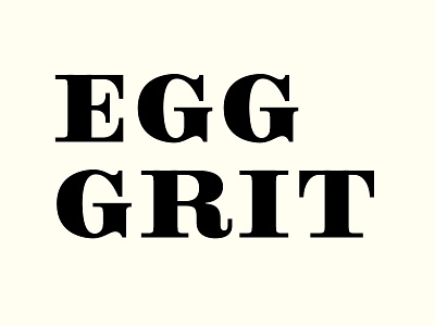 Egg Grit design font logo typeface typography