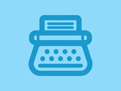 Typewriter icon iconaday logo symbol typewriter writer