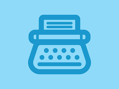 Typewriter icon iconaday logo symbol typewriter writer