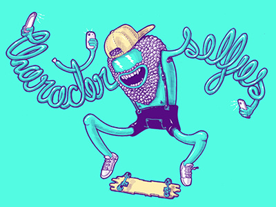 Character Selfies character illustration selfies skate