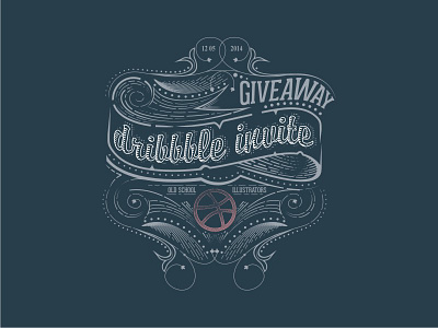 Dribbble Invite Giveaway custom lettering emblem design illustration logo design typography