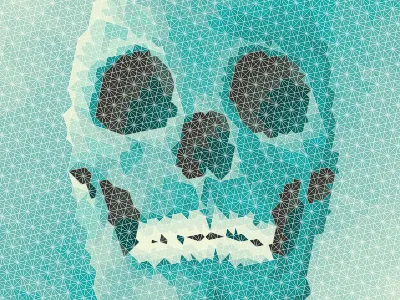 Geometric Skull - Human design geometric geometrical shapes skull teeth triangle triangles