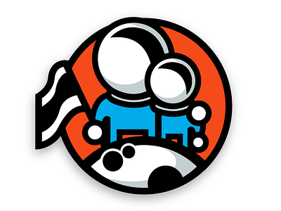 Logo astronaut father son