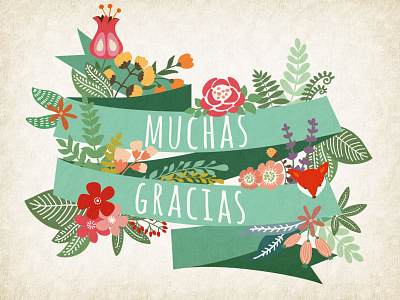 Garden Of Gracias floral gracias green pastel spring thank you