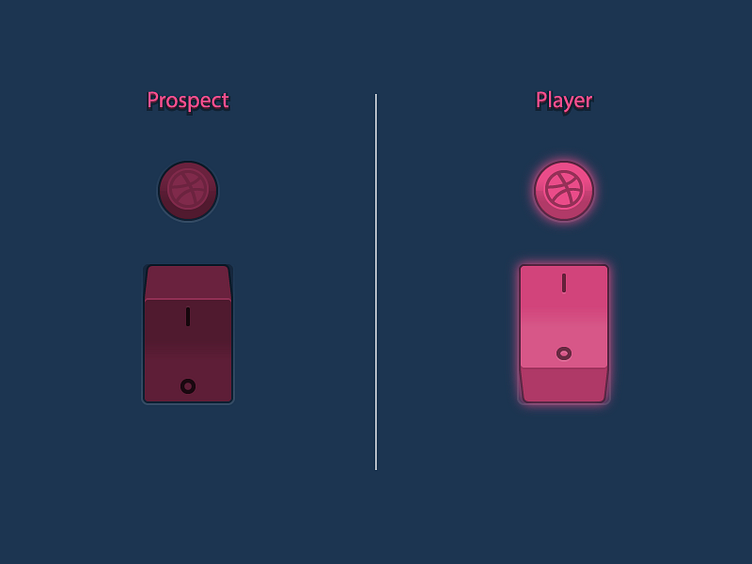 Player toggle by Tzvika Migael on Dribbble