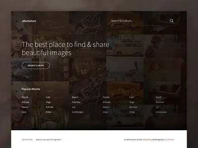 Albumarium Homepage free images freebie website