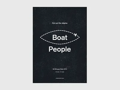 SA Refugee Week 2014 Poster Competition Submission boat competition cut out interactive people poster refugee