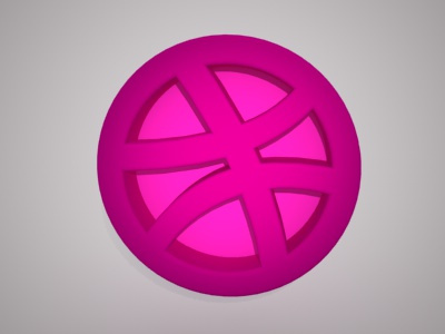 3D Dribbble Logo