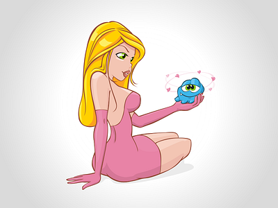 Jessica character cute droom illustration jessica sexy smile
