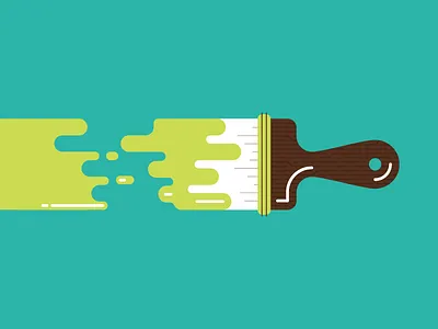 Paintbrush art brush creativity drip highlight illustration paint painting simple vector wood