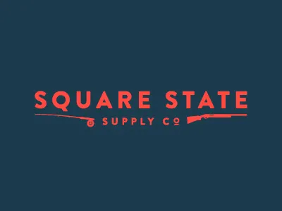 Square State Supply Co. fishing guns icon illustrator logo square state vector
