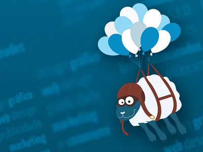 Onironauta balloon drawing flying illustration illustrator sheep