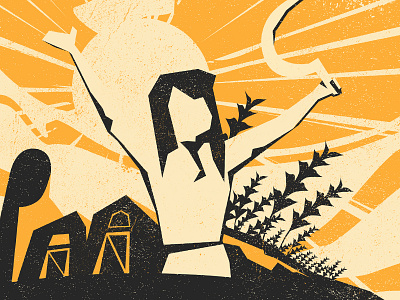 Easter Propaganda #2 barn easter fields freedom harvest propaganda sun wheat worker