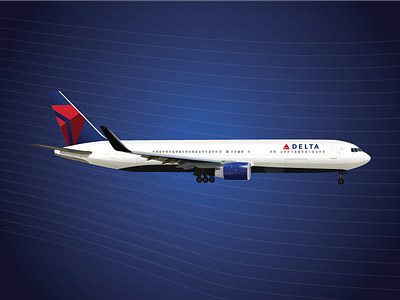 Airplane illustration delta flight illustration illustrator plane presentation