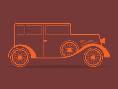 Car Icon Set / 03 art car flat icon illustration line nostalgia old vector