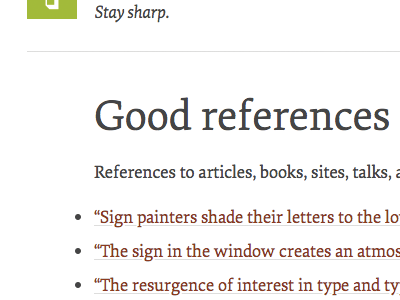 Good references typekit