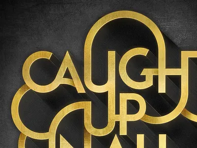 Caught Up black connected gold type