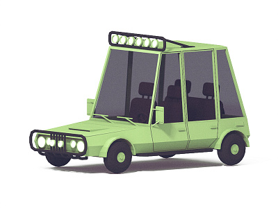 jeep 3d automobile c4d car low poly lowpoly model render vehicle