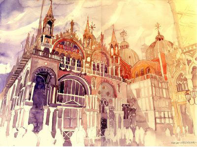 Venezia architecture majatakmaj majawronska venezia watercolor