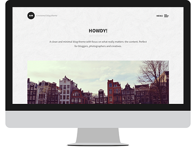 Air - WordPress Theme air blog clean creative gray minimal template theme web design website wordpress