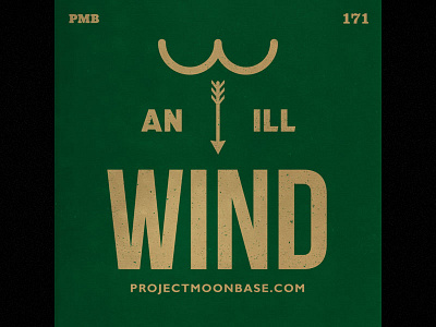 An Ill Wind cover green projectmoonbase typography wind