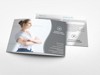 Business Tri Fold Template V3 3xa5 blue brochure business clean company brochure coporate folded indesign modern simple tri fold