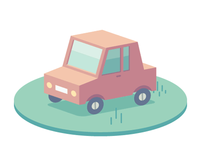 Jumping Car animation car design flat gif illustration loop vector