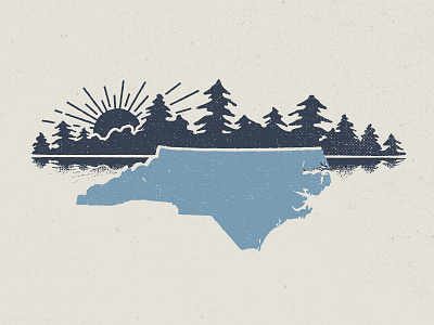 North Cackalacky illustration vector vintage